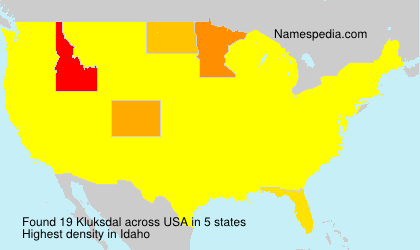 Surname Kluksdal in USA Surname Kluksdal in USA
