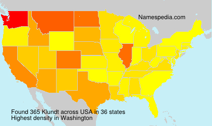 Surname Klundt in USA Surname Klundt in USA