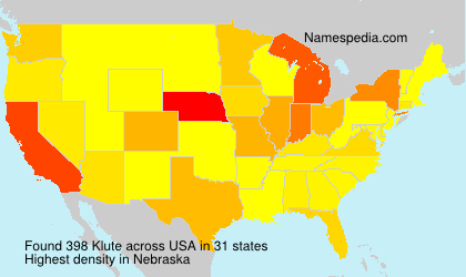 Surname Klute in USA Surname Klute in USA