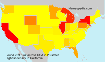 Surname Kluz in USA Surname Kluz in USA