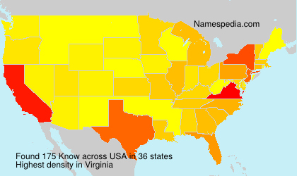 Surname Know in USA Surname Know in USA