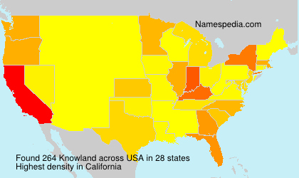 Surname Knowland in USA Surname Knowland in USA
