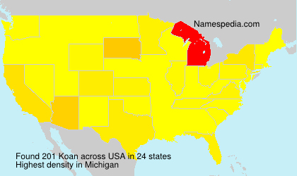Surname Koan in USA Surname Koan in USA