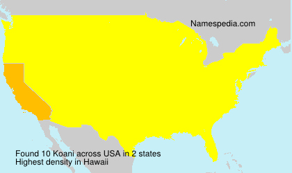 Surname Koani in USA Surname Koani in USA