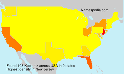 Surname Koblentz in USA Surname Koblentz in USA