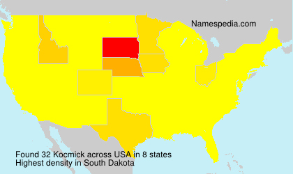 Surname Kocmick in USA Surname Kocmick in USA