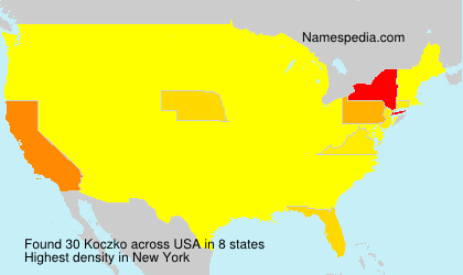 Surname Koczko in USA Surname Koczko in USA