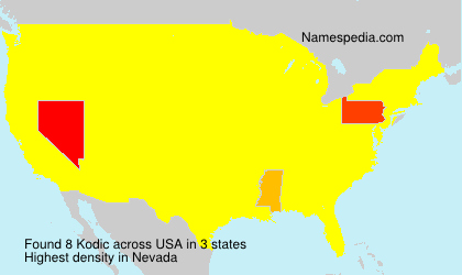 Surname Kodic in USA Surname Kodic in USA