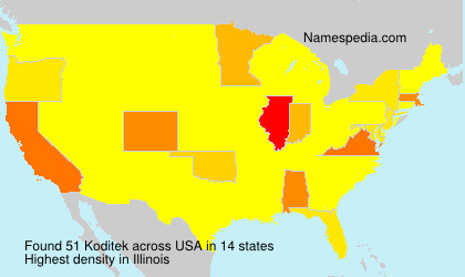 Surname Koditek in USA Surname Koditek in USA