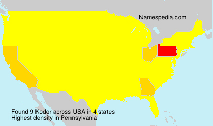 Surname Kodor in USA Surname Kodor in USA