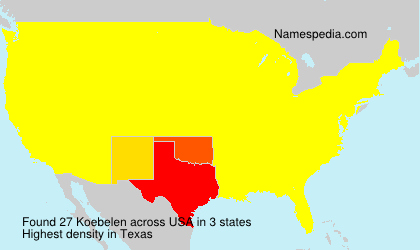 Surname Koebelen in USA Surname Koebelen in USA