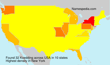 Surname Koedding in USA Surname Koedding in USA