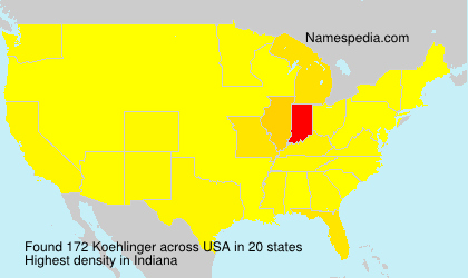 Surname Koehlinger in USA Surname Koehlinger in USA