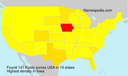 Surname Koele in USA Surname Koele in USA