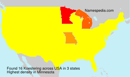 Surname Koestering in USA Surname Koestering in USA