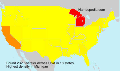 Surname Koetsier in USA Surname Koetsier in USA