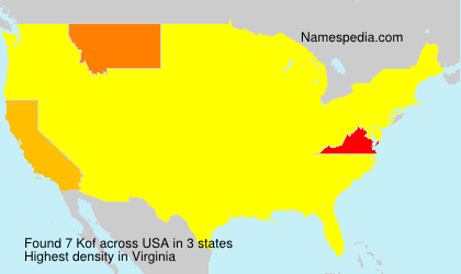 Surname Kof in USA Surname Kof in USA