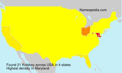 Surname Kofskey in USA Surname Kofskey in USA