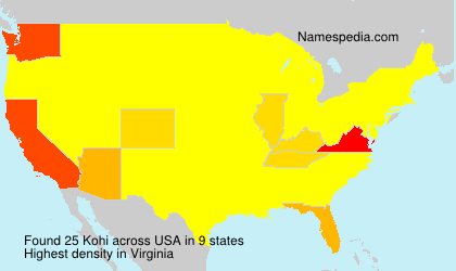 Surname Kohi in USA Surname Kohi in USA