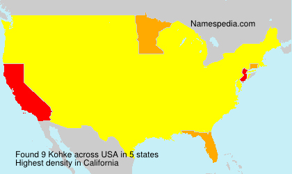 Surname Kohke in USA Surname Kohke in USA