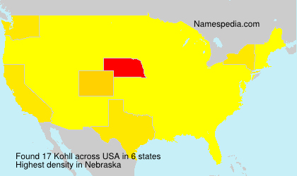 Surname Kohll in USA Surname Kohll in USA