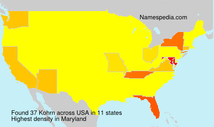 Surname Kohrn in USA Surname Kohrn in USA