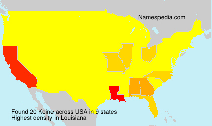 Surname Koine in USA Surname Koine in USA
