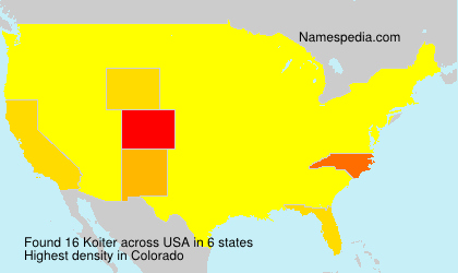 Surname Koiter in USA Surname Koiter in USA