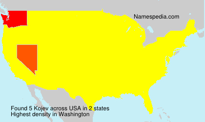 Surname Kojev in USA Surname Kojev in USA