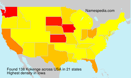 Surname Kokenge in USA Surname Kokenge in USA