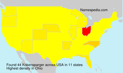 Surname Kokensparger in USA
