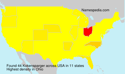 Surname Kokensparger in USA Surname Kokensparger in USA