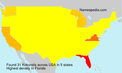 Surname Kokorelis in USA Surname Kokorelis in USA