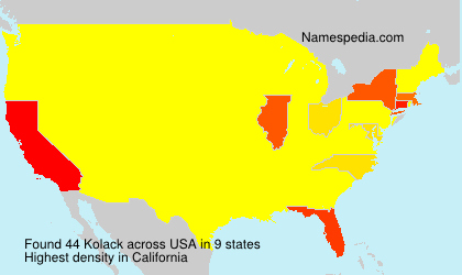 Surname Kolack in USA Surname Kolack in USA