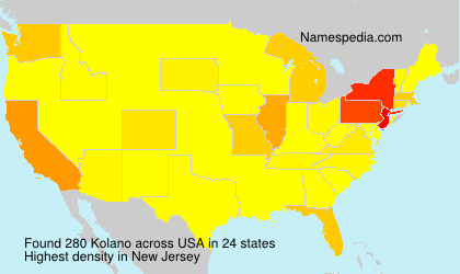 Surname Kolano in USA Surname Kolano in USA