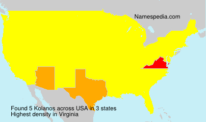 Surname Kolanos in USA Surname Kolanos in USA