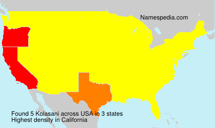 Surname Kolasani in USA Surname Kolasani in USA