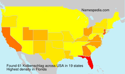 Surname Kolbenschlag in USA Surname Kolbenschlag in USA