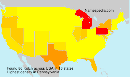 Surname Kolch in USA Surname Kolch in USA