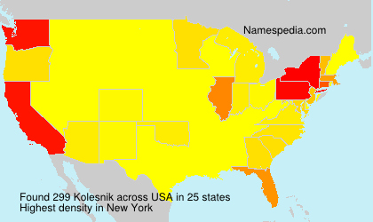 Surname Kolesnik in USA Surname Kolesnik in USA