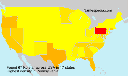 Surname Koletar in USA Surname Koletar in USA