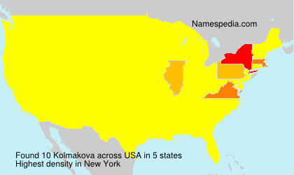 Surname Kolmakova in USA Surname Kolmakova in USA