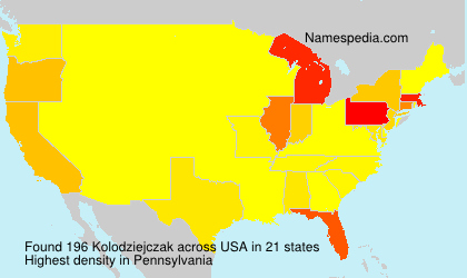 Surname Kolodziejczak in USA Surname Kolodziejczak in USA