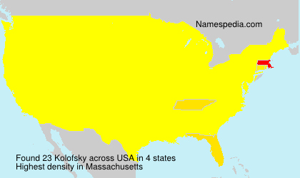 Surname Kolofsky in USA Surname Kolofsky in USA