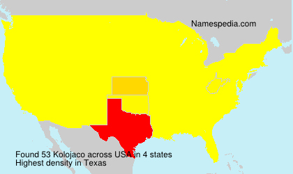 Surname Kolojaco in USA