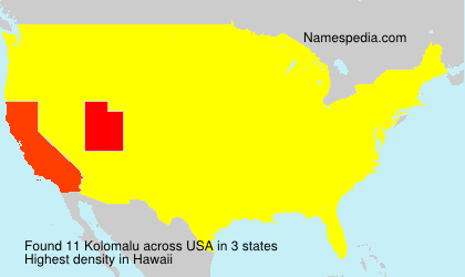 Surname Kolomalu in USA Surname Kolomalu in USA
