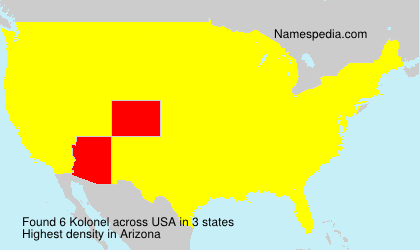 Surname Kolonel in USA Surname Kolonel in USA