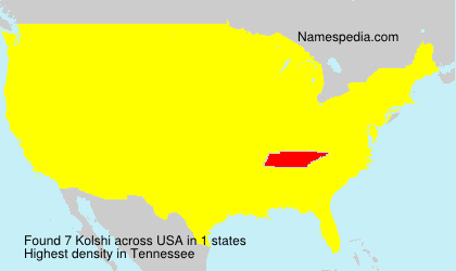 Surname Kolshi in USA Surname Kolshi in USA