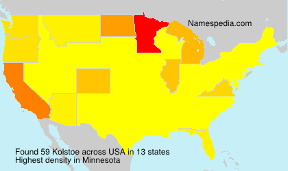 Surname Kolstoe in USA Surname Kolstoe in USA
