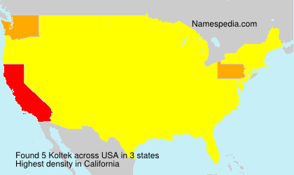 Surname Koltek in USA Surname Koltek in USA
